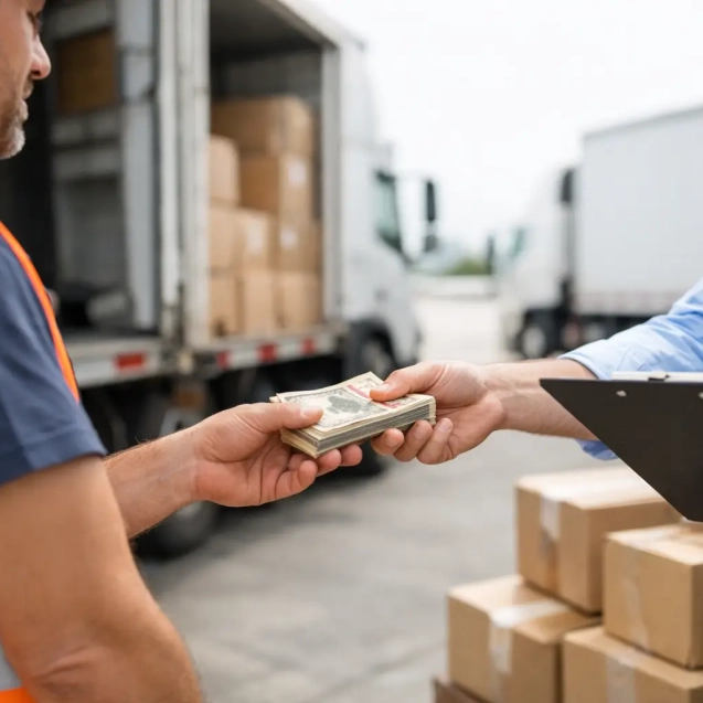 Pago contra entrega en transporte de carga